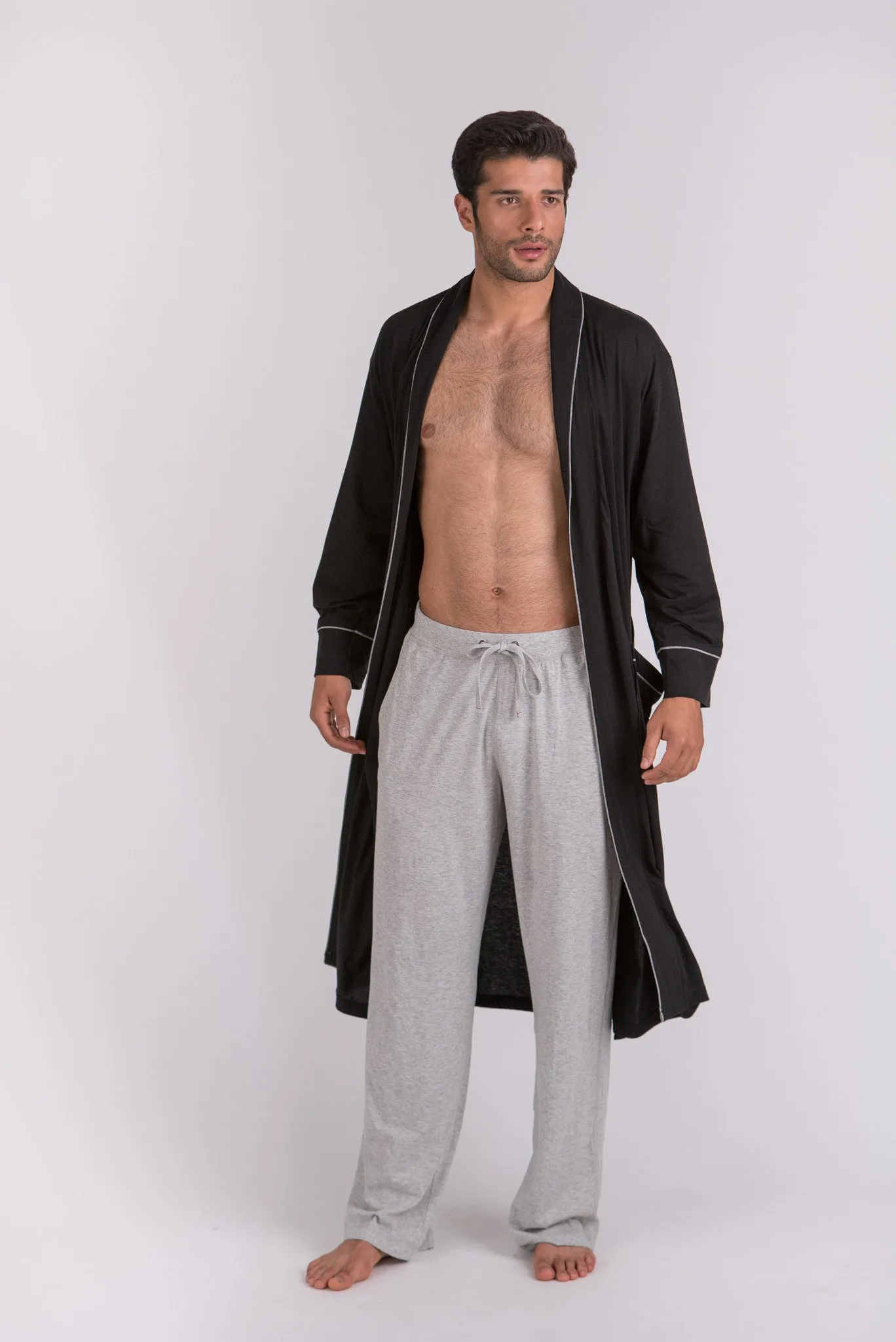 100% Peruvian Pima Cotton Black Robe
