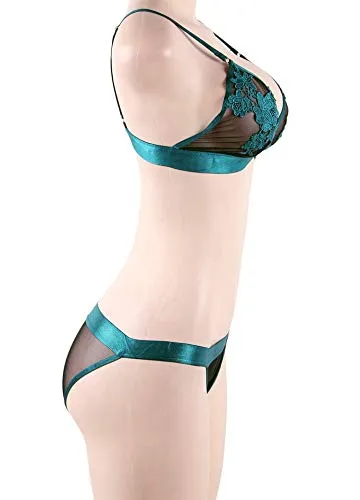 2 Piece Lace Bra and Knickers Sets Women Plus Size Lingerie Bra Set
