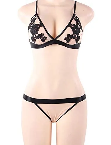 2 Piece Lace Bra and Knickers Sets Women Plus Size Lingerie Bra Set