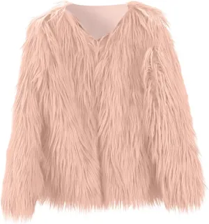 2 to 10 Years Kids Baby Girls Long Sleeve Furry Coat Faux  Coat Jacket Winter Thick Warm Fleece Coat Outwear