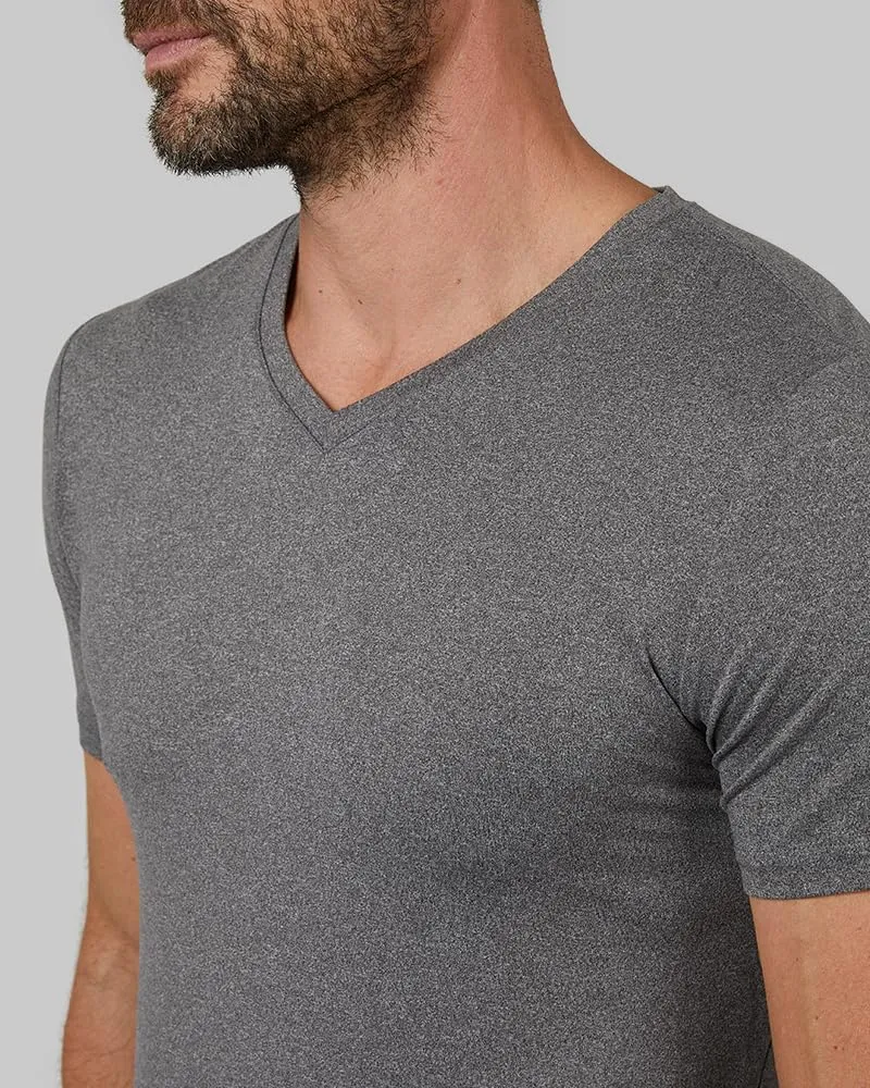 32 Degrees Men's Cool Classic Vneck T-Shirt | Anti-Odor | 4-Way Stretch | Moisture Wicking