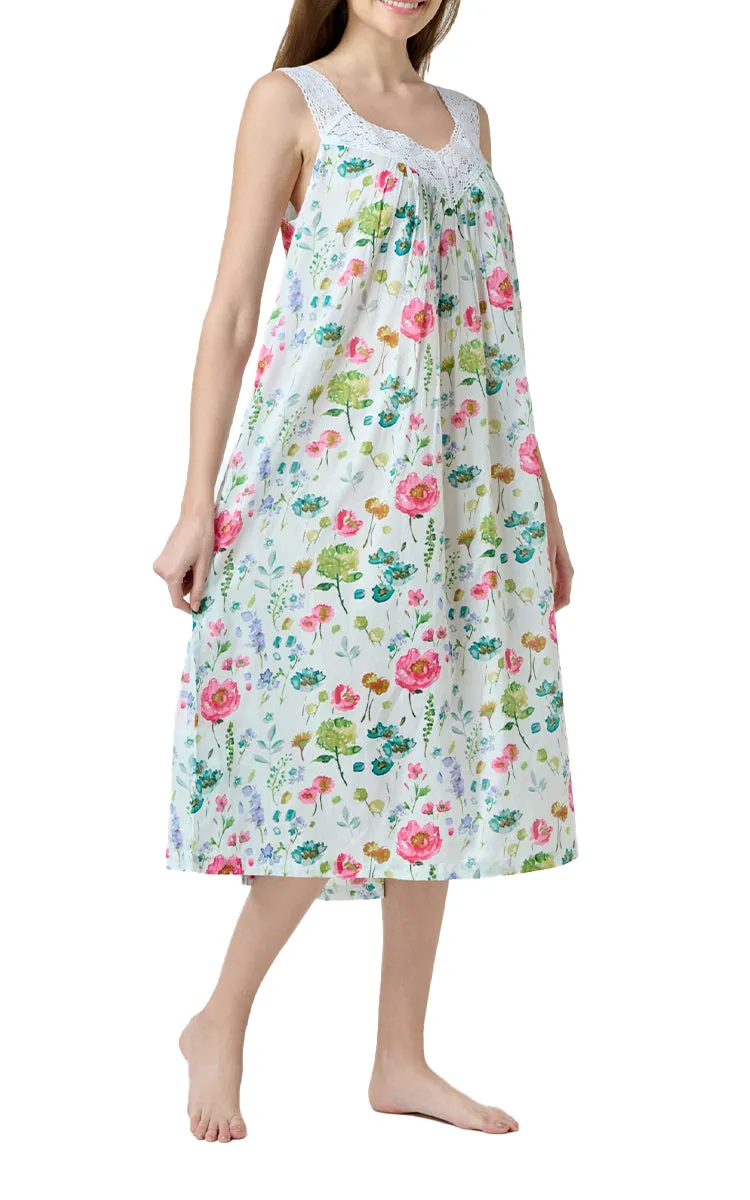 Arabella Carmelina Nightgown In A Fresh Vibrant Floral Print MD-410A1