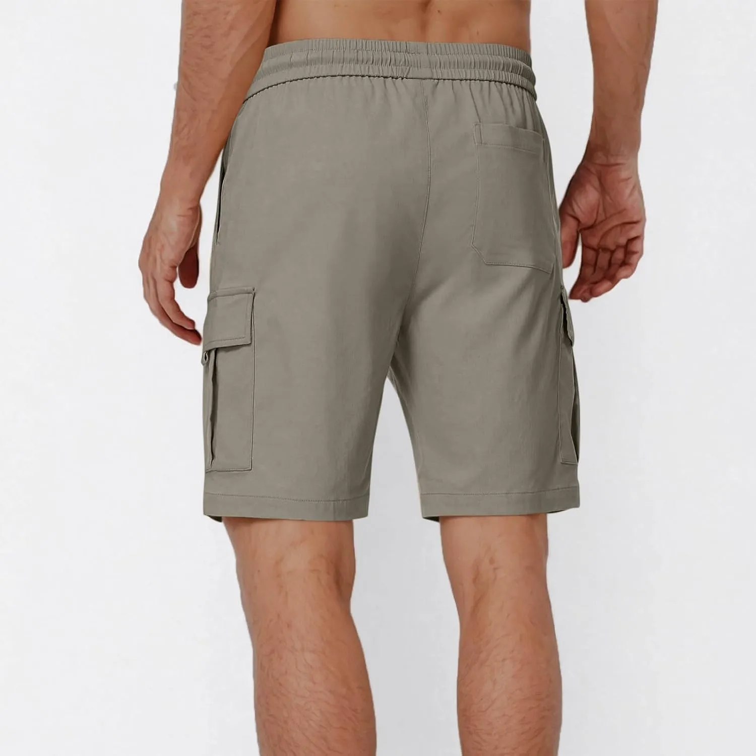 Cargo Shorts for Men Casual 2025 Summer Outdoor Workout Short Pants Trendy Elastic Waist Lightweight Work Shorts