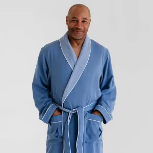 Classic Terry Cloth Spa Robe - Pacific Blue