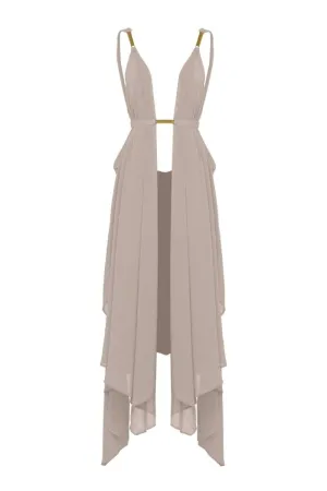 CLEMENTINE BEIGE BEACH COVER UP