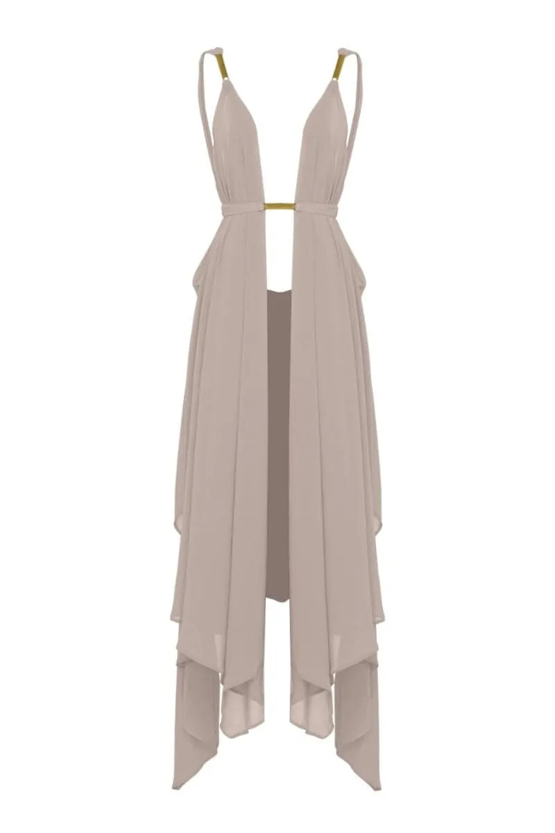 CLEMENTINE BEIGE BEACH COVER UP