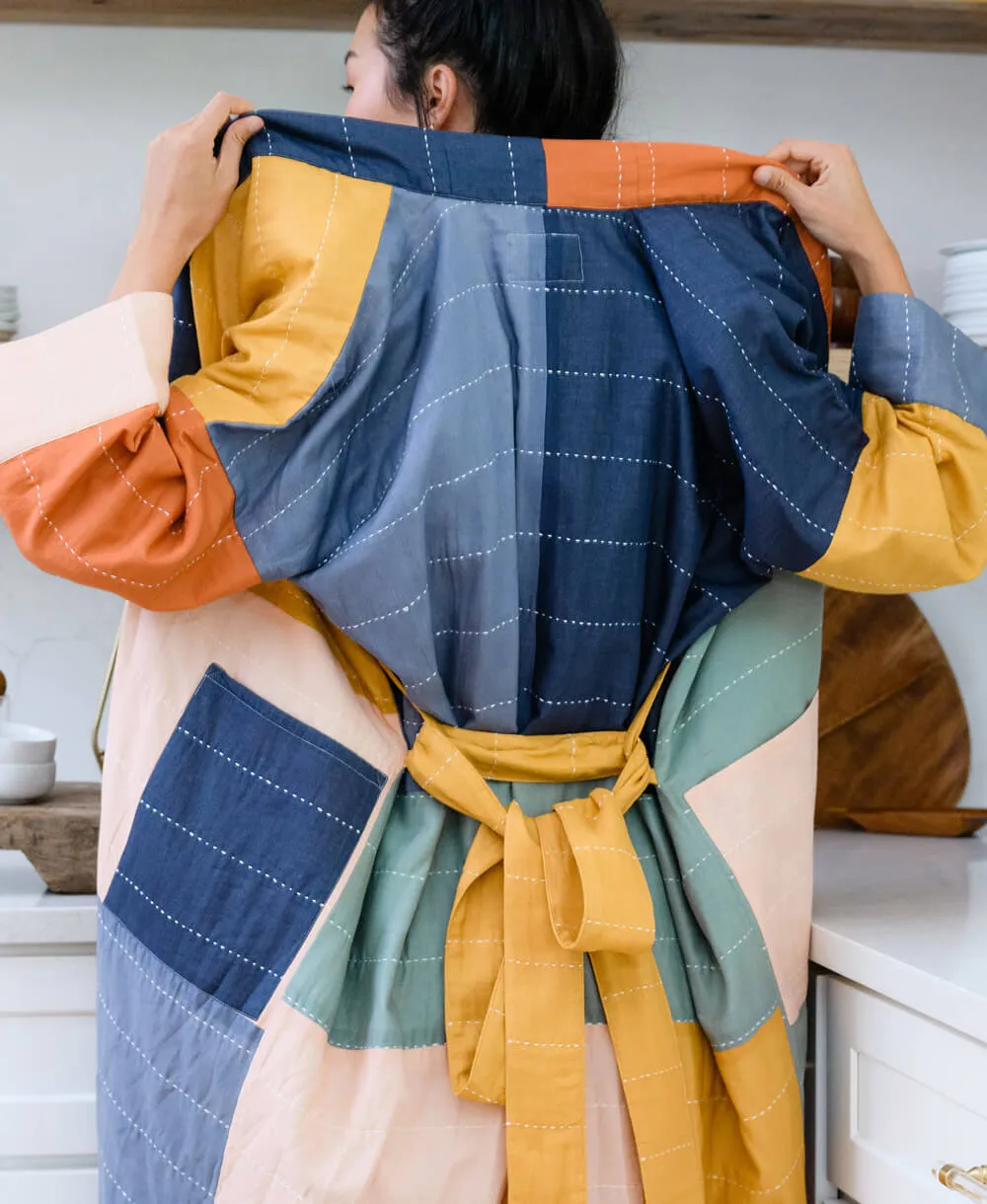 Colorblock Cotton Robe