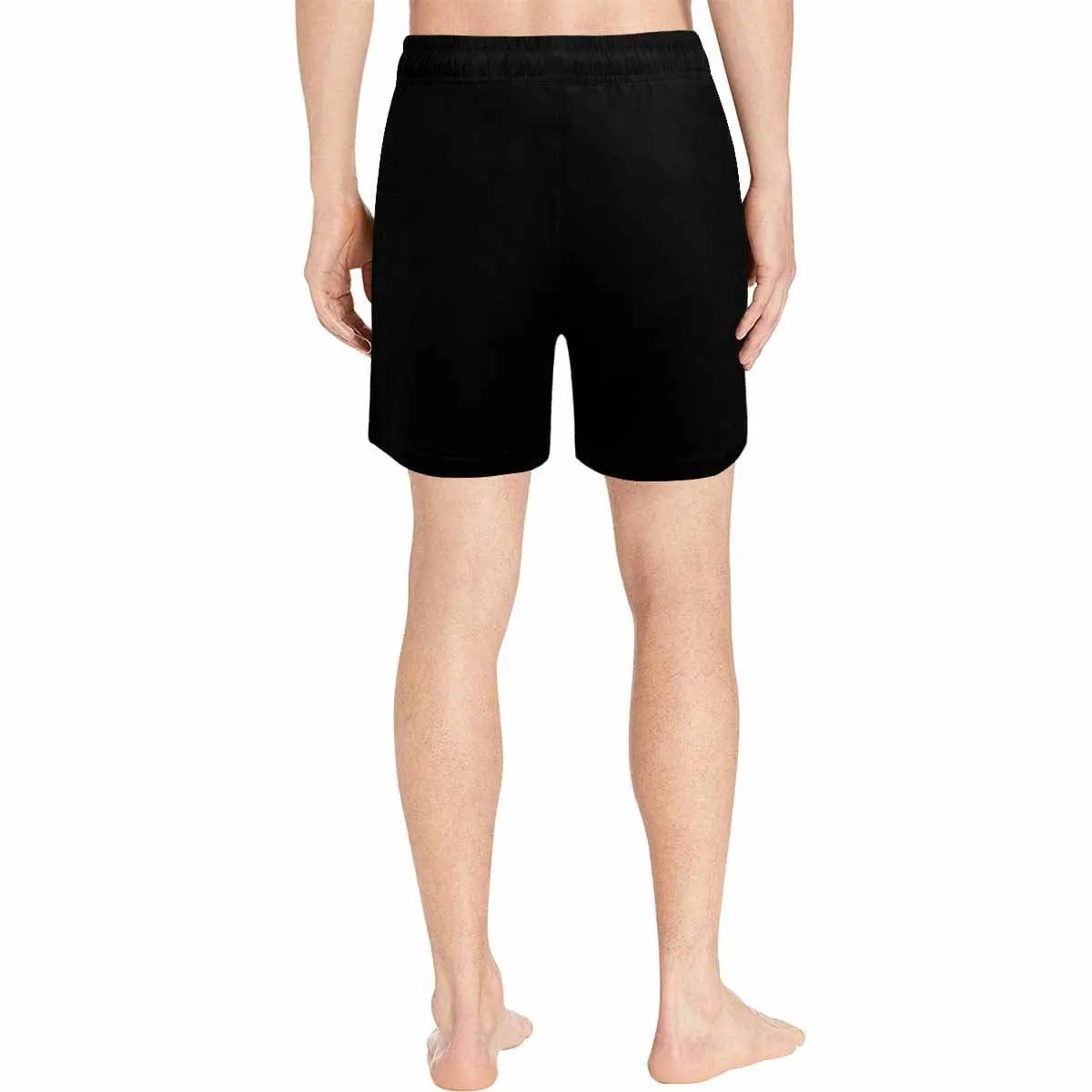 Customized Name Swim Trunks Personalized Black Groomsmen Men's Quick Dry Swim Shorts