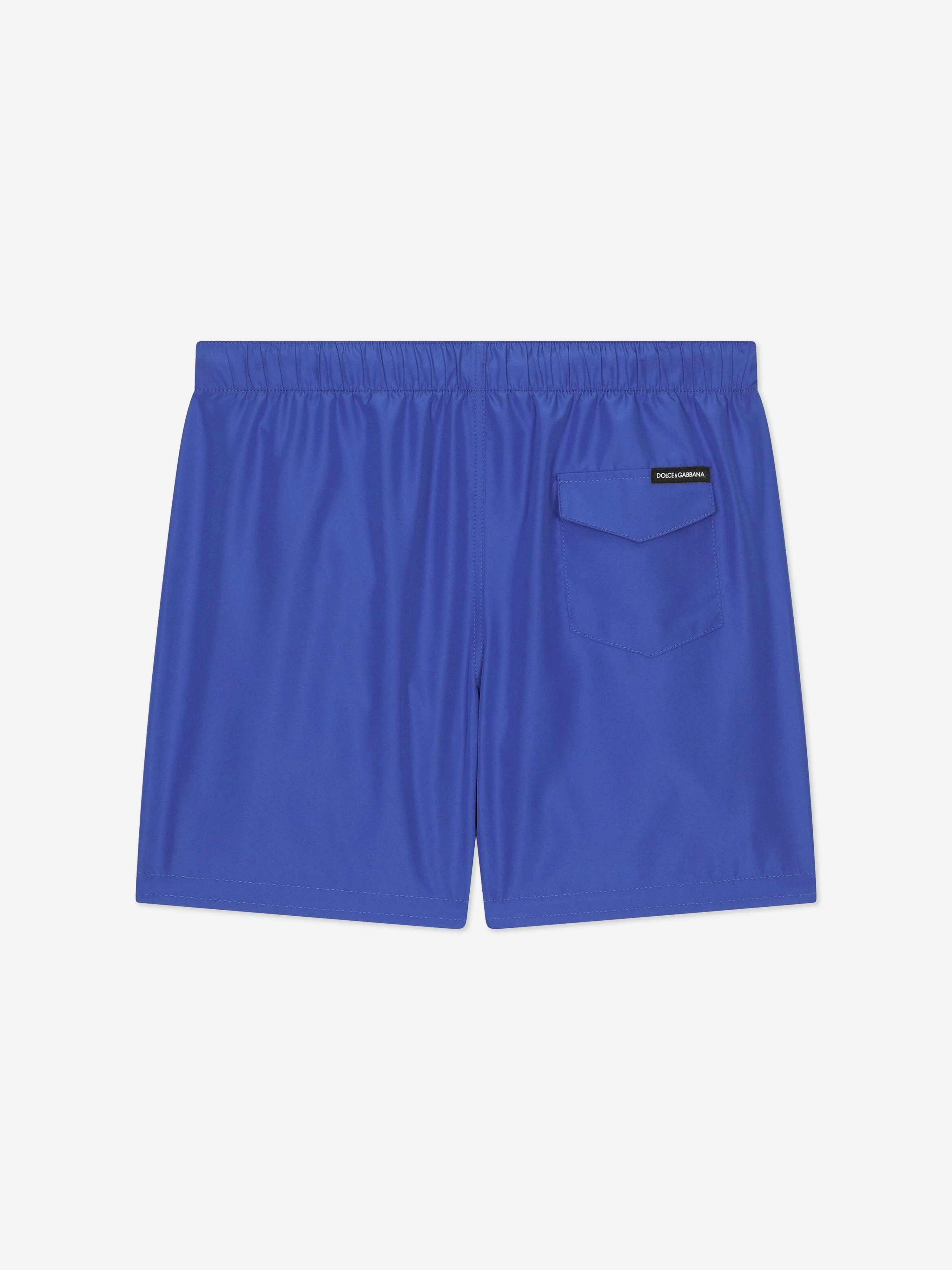 Dolce & Gabbana Boys Milano Logo Swim Shorts in Blue