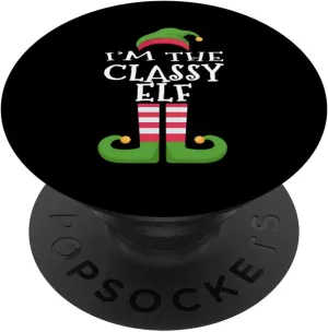 I'm The Classy Elf T-Shirt Family Matching Christmas Pajama PopSockets Swappable PopGrip