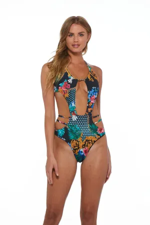 Ivy Paradise Gold Chain Cut Out One Piece