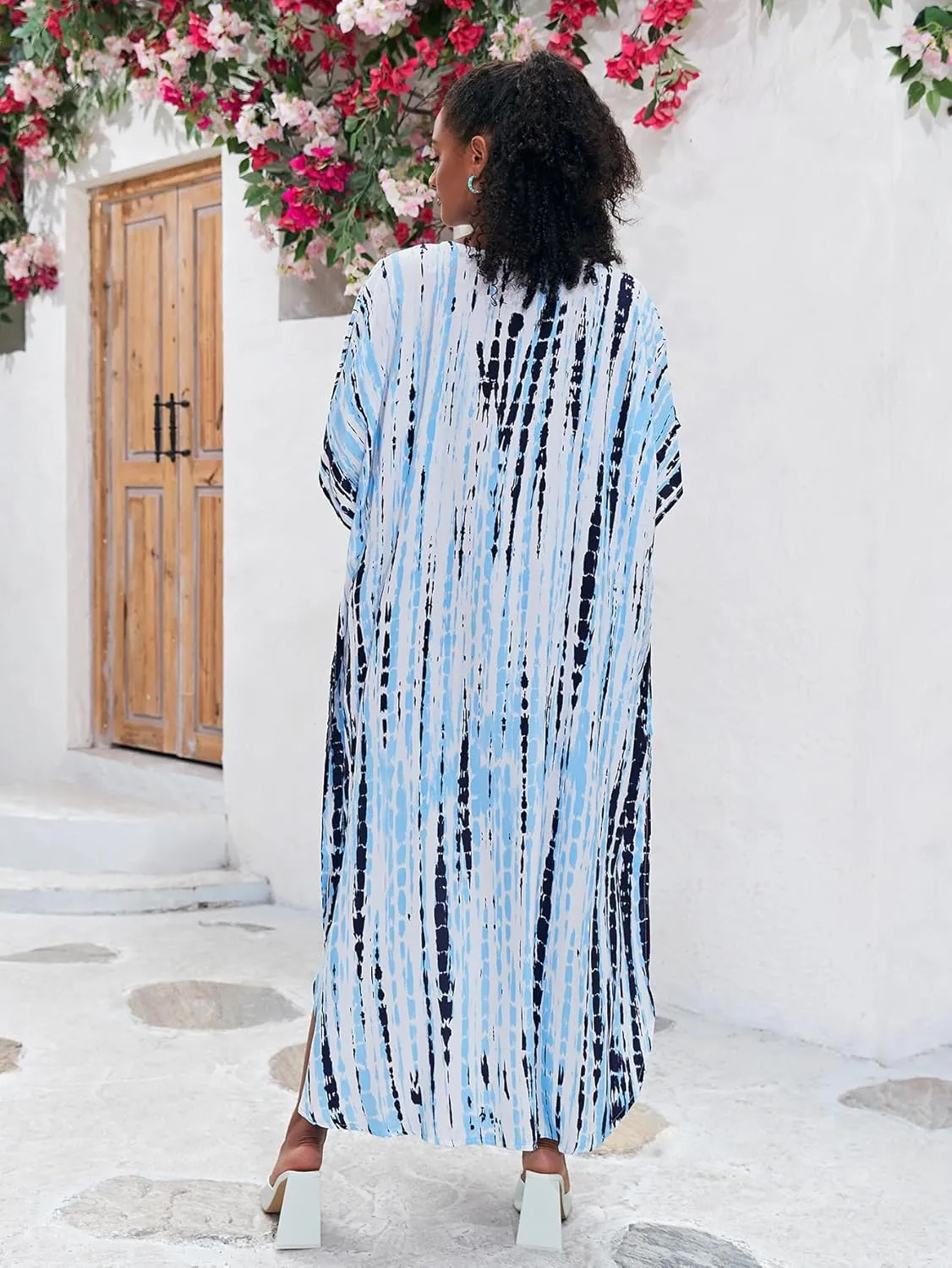 Kaftan for Women Plus Size Bathing Suit Cover up Batwing Dress Loose fit Moroccan Caftan mumu Dresses for Women