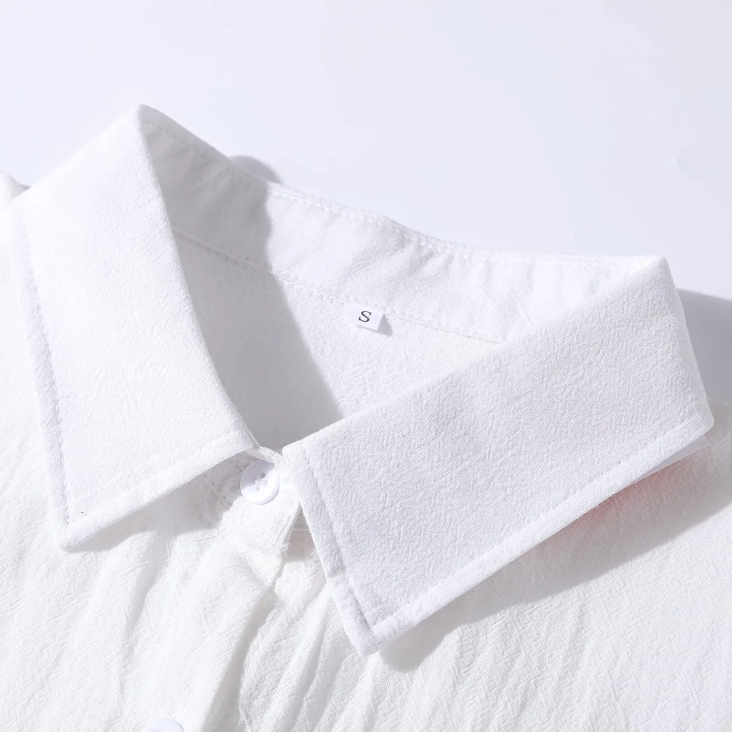 Ladyful Women's Button Down Cotton Linen Shirt Dress Long Sleeve Maxi Shirtdress Beach Summer Dress Pockets