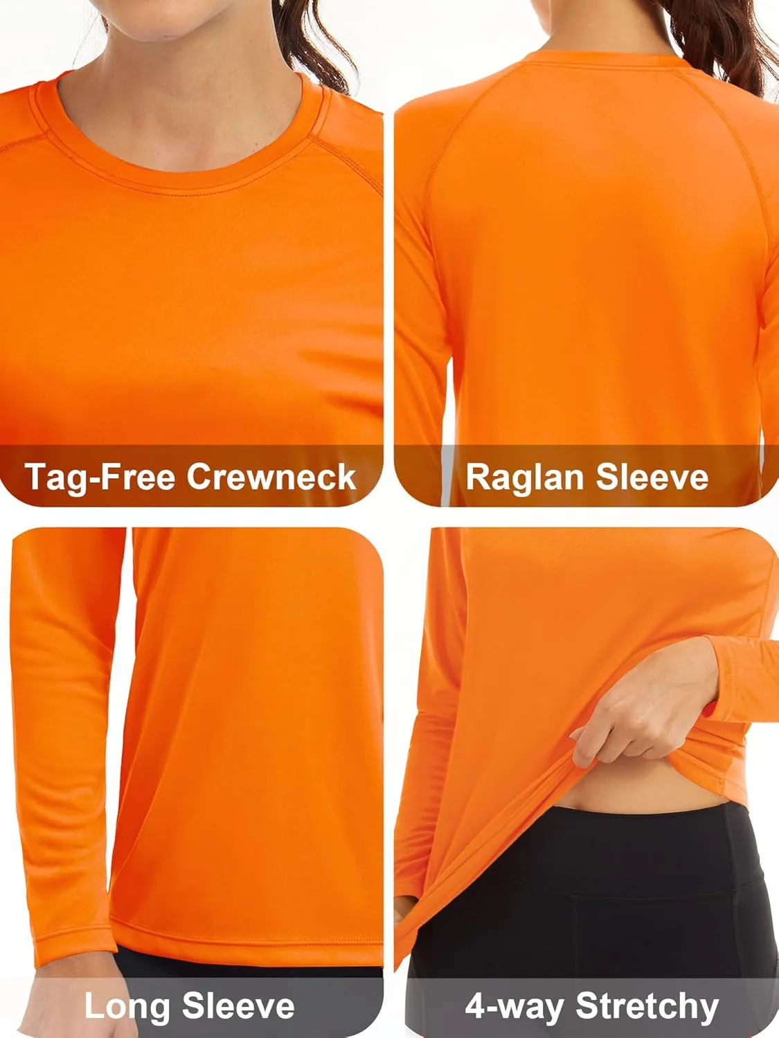 MAGCOMSEN Women's Long Sleeve Shirts UPF 50  Sun Protection Shirts for Hiking Fishing Workout Rash Guard