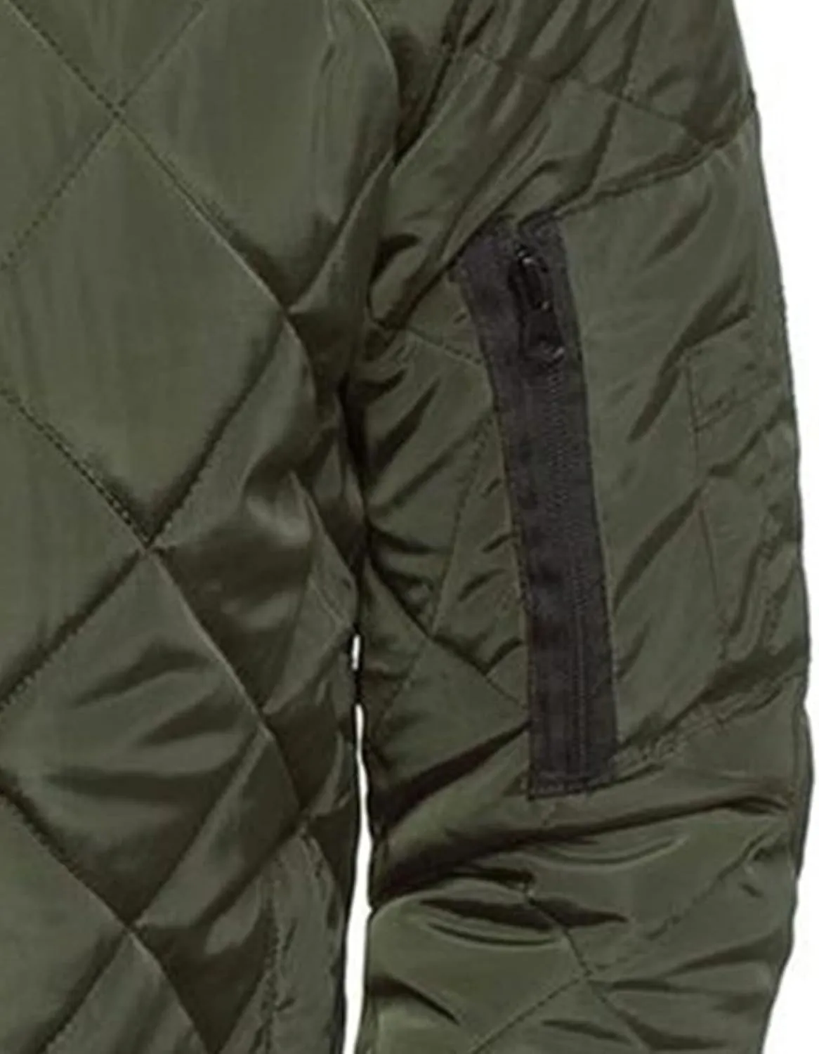 Maiyifu-GJ Men Flight Bomber Jackets Diamond Quilted Lightweight Varsity Jacket Full Zip Up Softshell Winter Warm Padded Coat