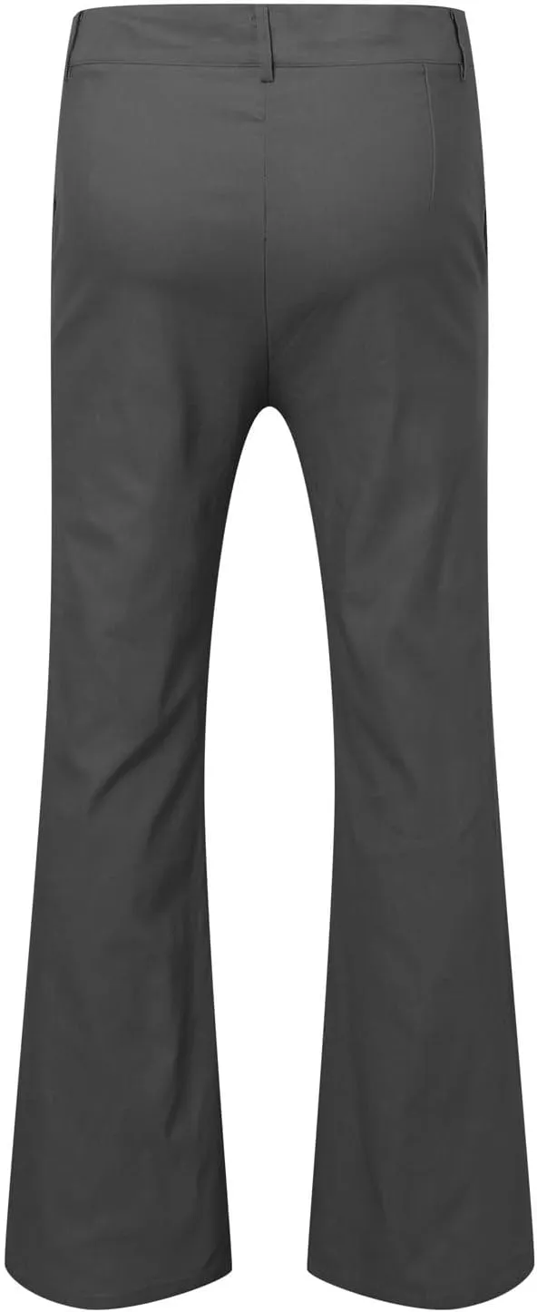 Men's Corduroy Flared Pants Breathable Lightweight Flat Front Bell-Bottoms Streetwear Casual Comfy Bootcut Trousers