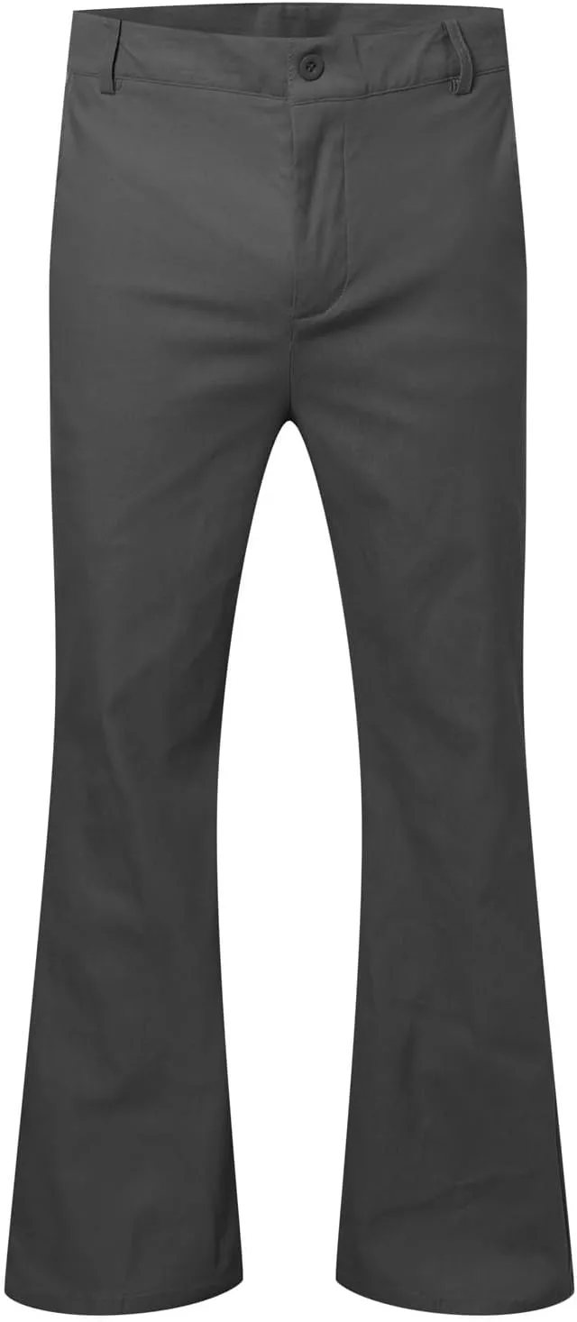 Men's Corduroy Flared Pants Breathable Lightweight Flat Front Bell-Bottoms Streetwear Casual Comfy Bootcut Trousers