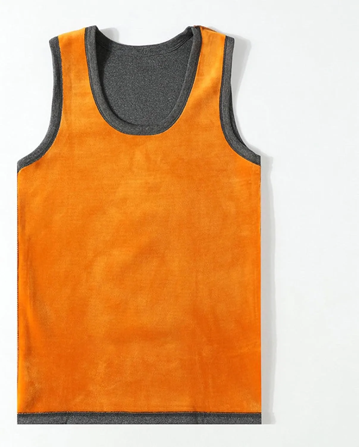 Mens Cotton Winter Fleece Thermal Underwear Sleeveless Top Vest Warmer Fleece Lined Underwear Sleeveless Tank Tops