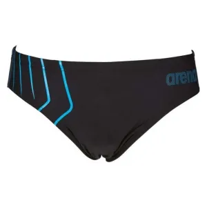 MEN'S REFLECTED BRIEF - BLACK/TURQUOISE