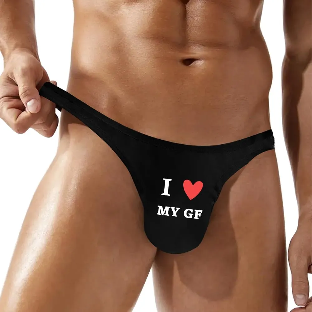 Men's Thong Underwear, Low Rise G-String Bikini Briefs, Sexy T-Back for Gym & Sport
