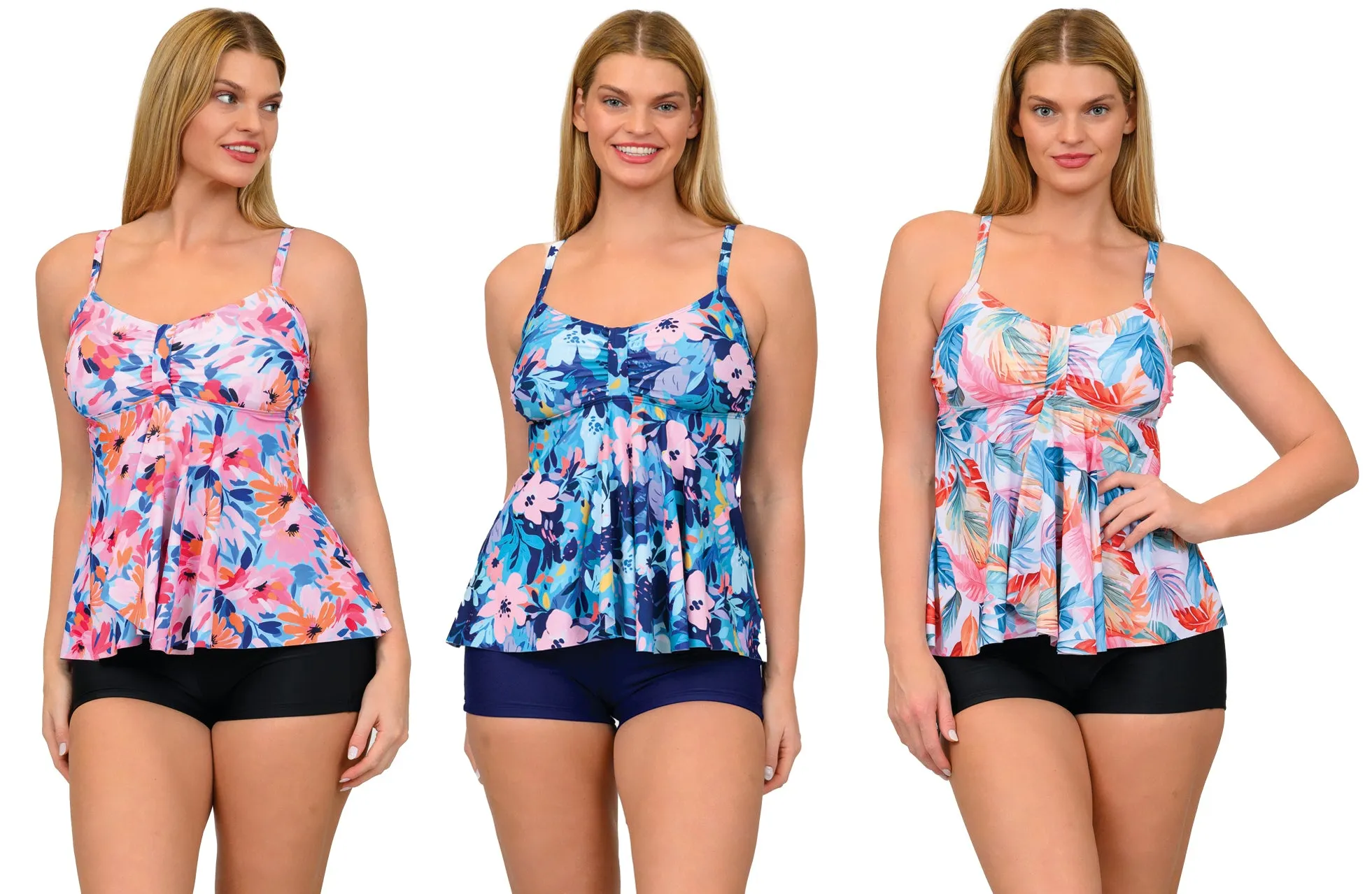 MS-TK239 - Wholesale Women's Fly Away Two-Piece Tankini Set