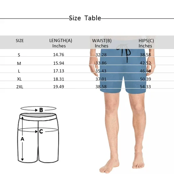 Personalized Swim Trunks Custom Swimming Trunks Custom Face Yellow Background Sexy Men's Quick Dry Swim Shorts