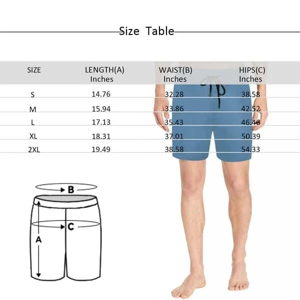 Personalized Swim Trunks with Custom Photo & Name Wall Men's Quick Dry Swim Shorts Gift for Friends