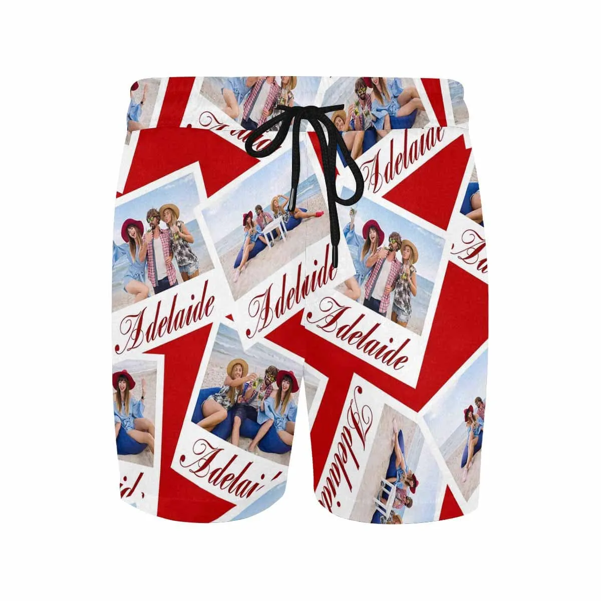 Personalized Swim Trunks with Custom Photo & Name Wall Men's Quick Dry Swim Shorts Gift for Friends