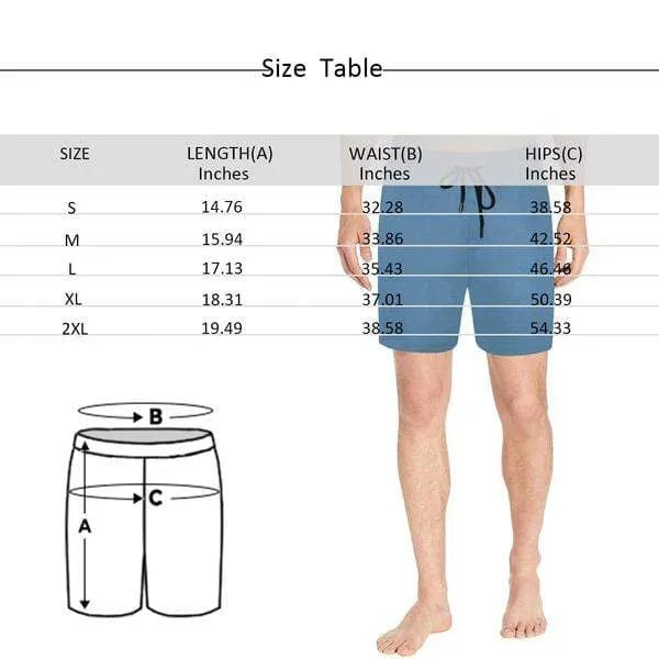 Personalized Swim Trunks with Face on Them Custom Purple Gorgeous Men's Quick Dry Swim Shorts