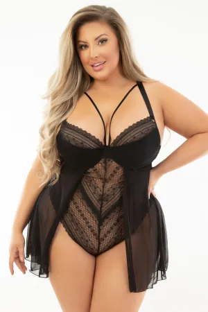 Plus Size Patterned Teddy Doll