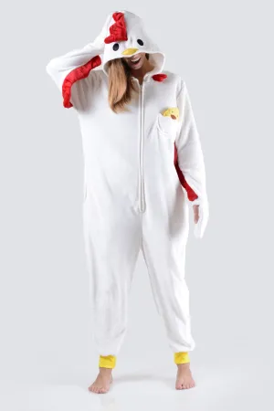 Plush Chicken Animal Onesie Pajama