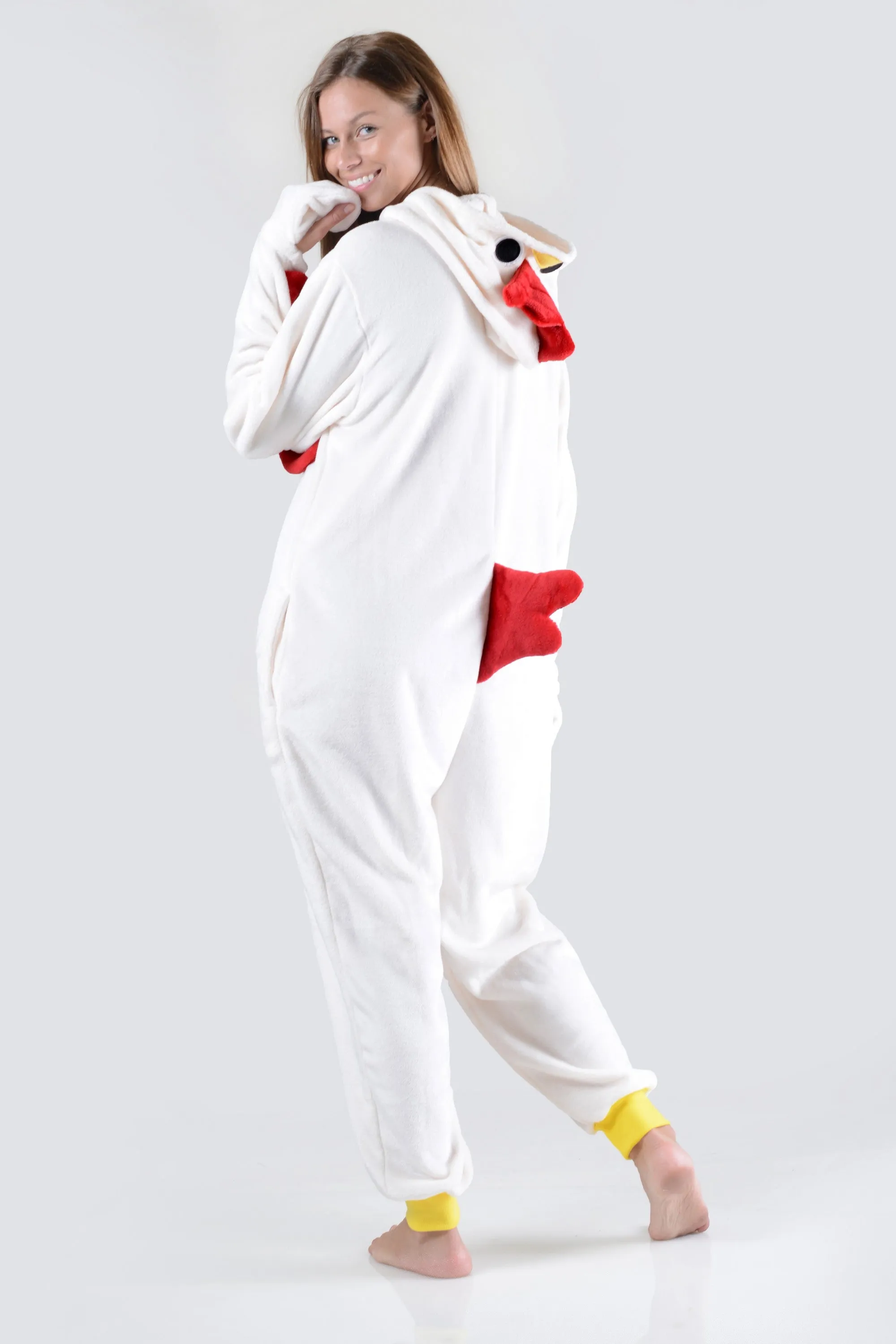 Plush Chicken Animal Onesie Pajama