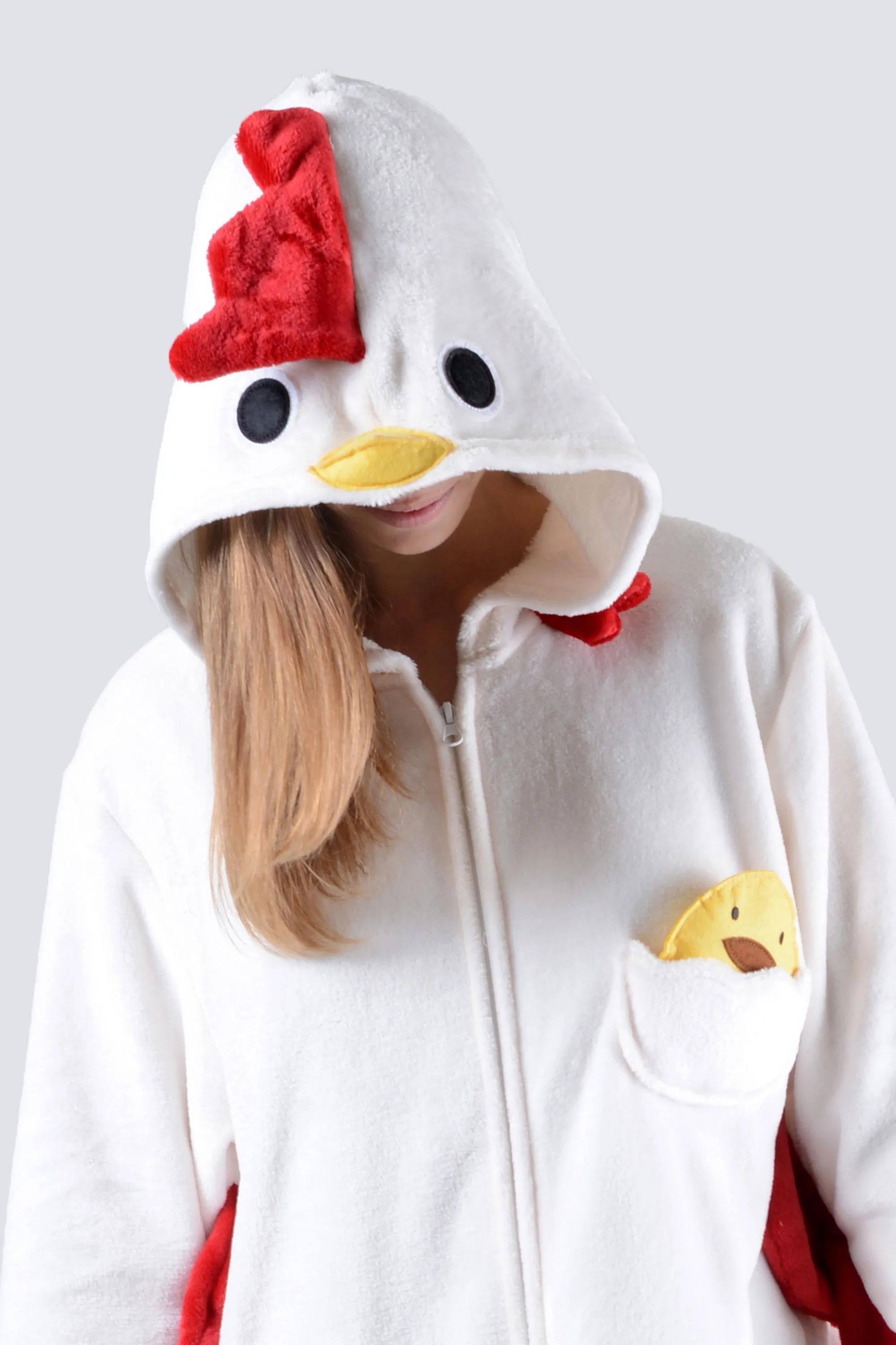 Plush Chicken Animal Onesie Pajama
