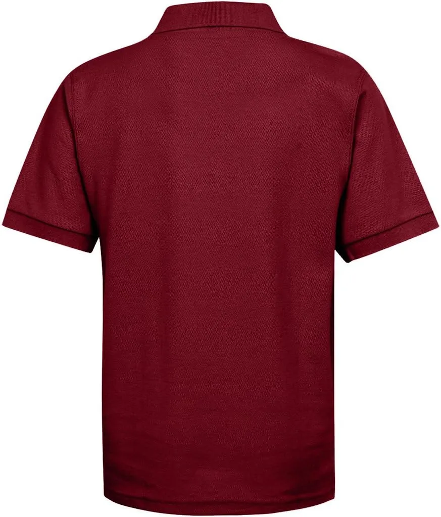 Premium Wear Boys School Uniform Short Sleeve Stain Guard Polo Shirt