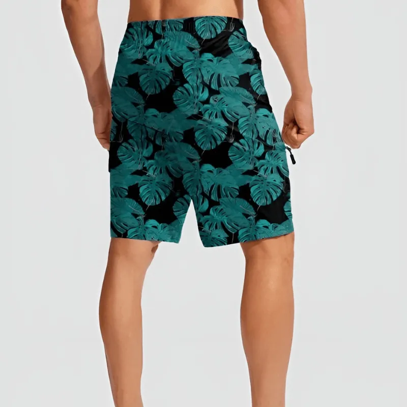 Quick-Dry Printed Board Shorts – Lightweight Beachwear With 5 Pockets