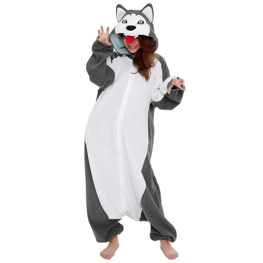 SIBERIAN HUSKY dog Kigurumi onesie- adult