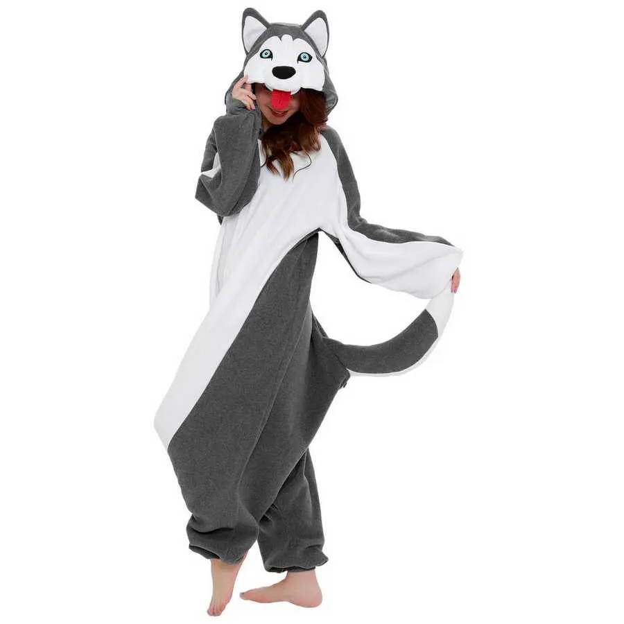 SIBERIAN HUSKY dog Kigurumi onesie- adult
