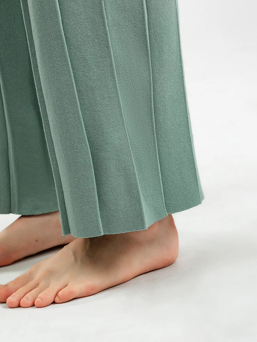Sleeveless Wide Leg Pants Pajama Set