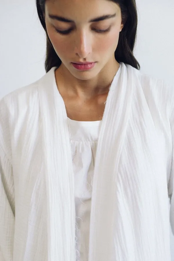 Soft Organic Cotton Gauze Robe - Maria