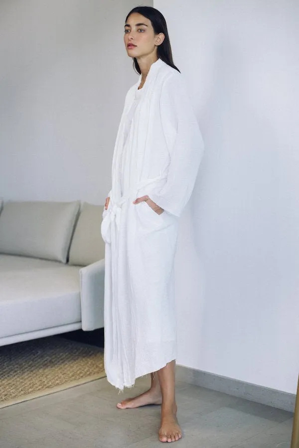 Soft Organic Cotton Gauze Robe - Maria