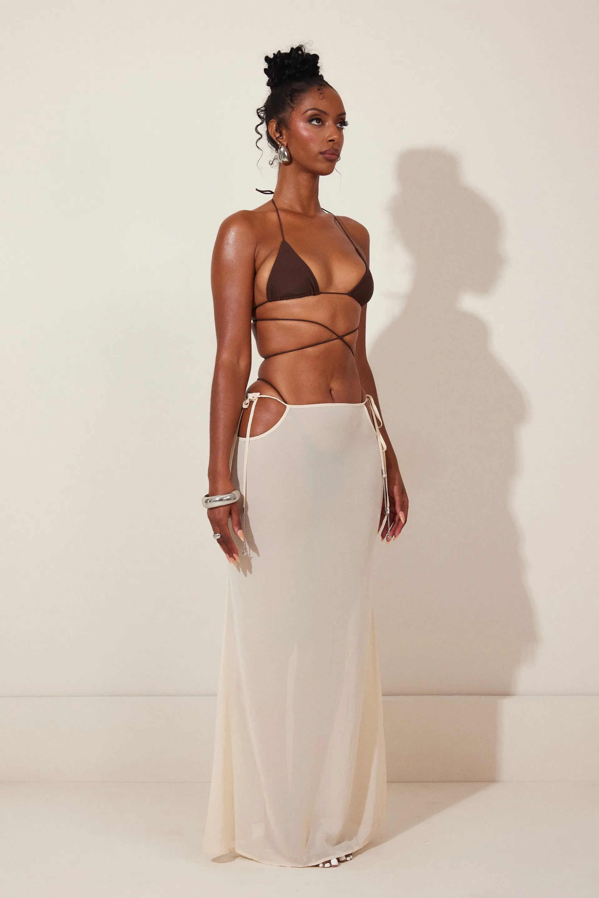 The Clementine Maxi Skirt - Cream