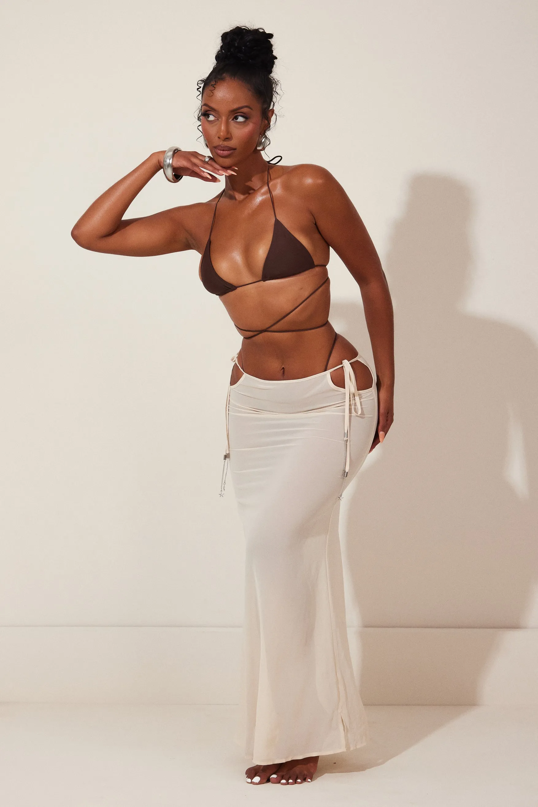 The Clementine Maxi Skirt - Cream
