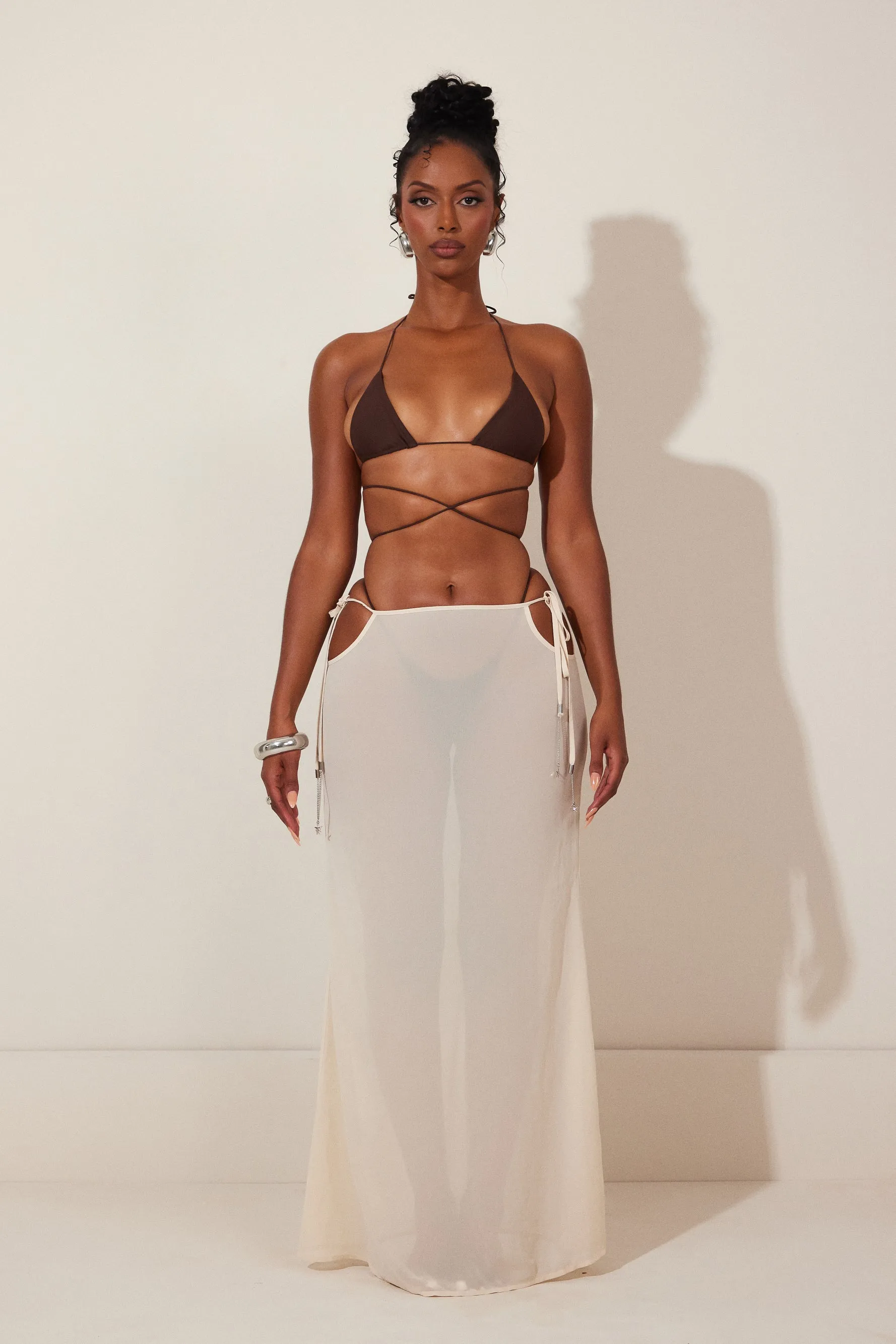 The Clementine Maxi Skirt - Cream