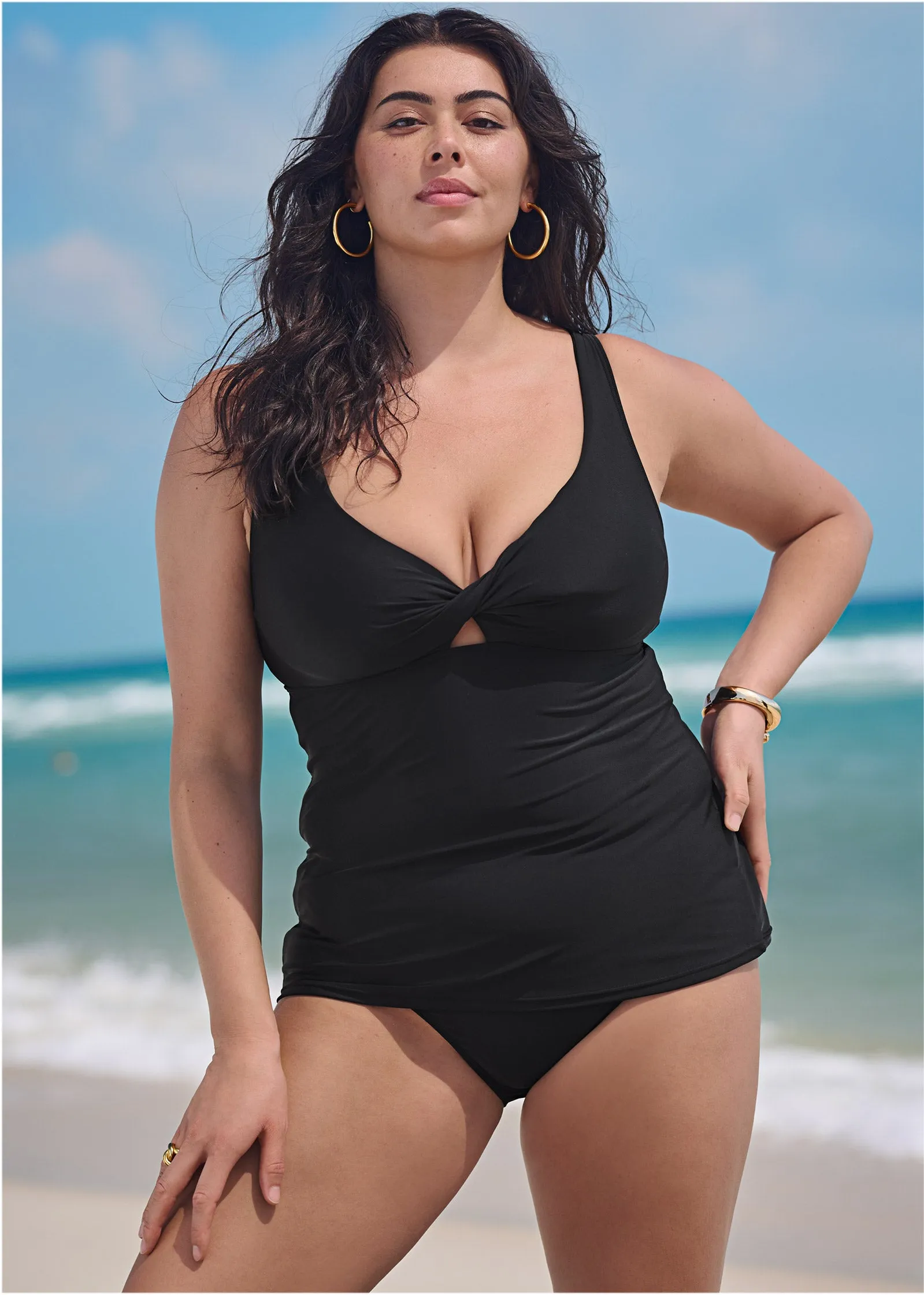 Twist Tankini Set - Black Beauty