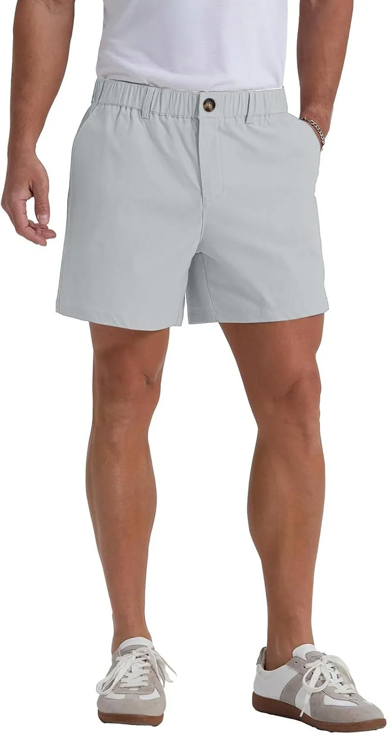 WENKOMG1 Mens Casual Shorts Quick Dry Elastic Waist Summer Golf Shorts