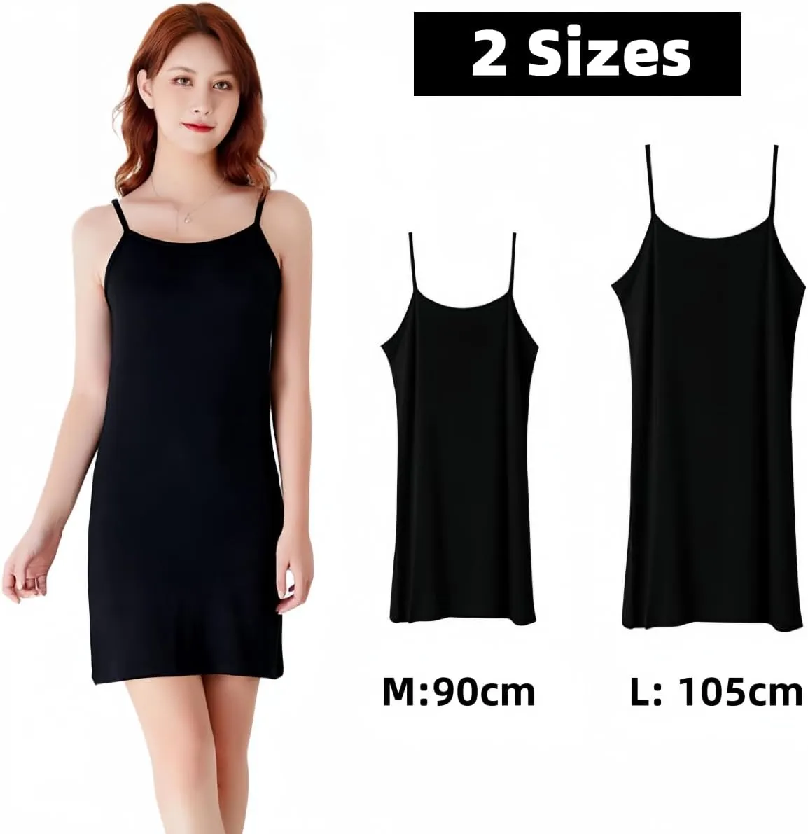 Women Full Slip Soft Nightdresses Petticoat for Ladies Spaghetti Strap Negligee Nightgown Underdress Underskirt