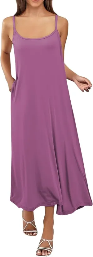 Women Full Slips Sexy Soft Slip Dress for Under Dress Spaghetti Strap Cami Slip Chemises V Neck Negligee Plus Size
