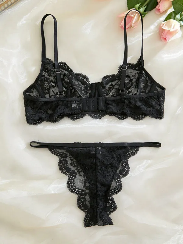 Womens Sexy Lace Lingerie Set