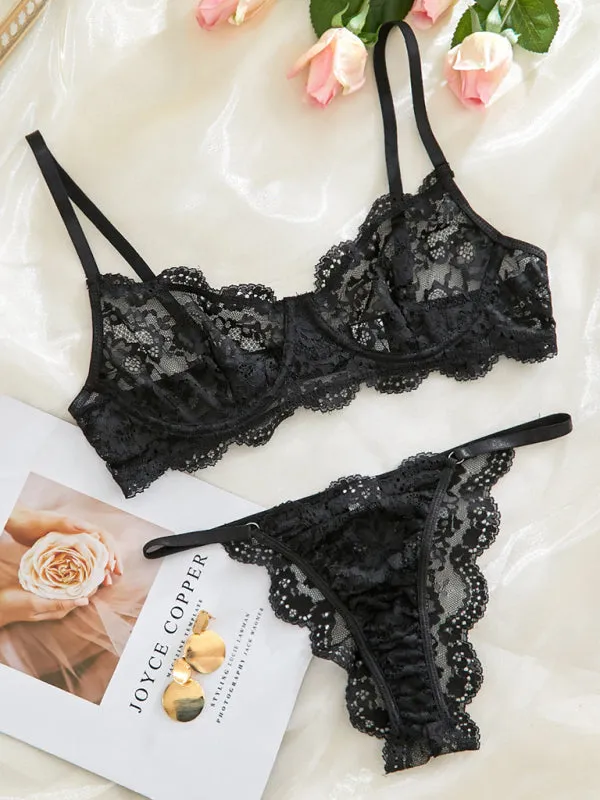 Womens Sexy Lace Lingerie Set
