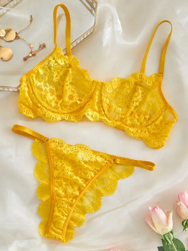 Womens Sexy Lace Lingerie Set